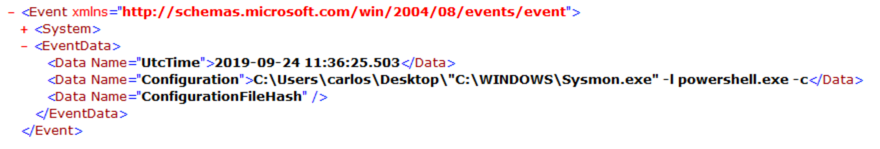 CommandLine Config Change